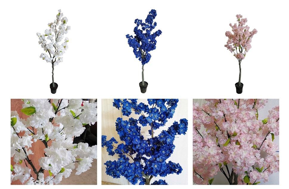 Artificial cherry blossom trees for wedding centerpiece ideas